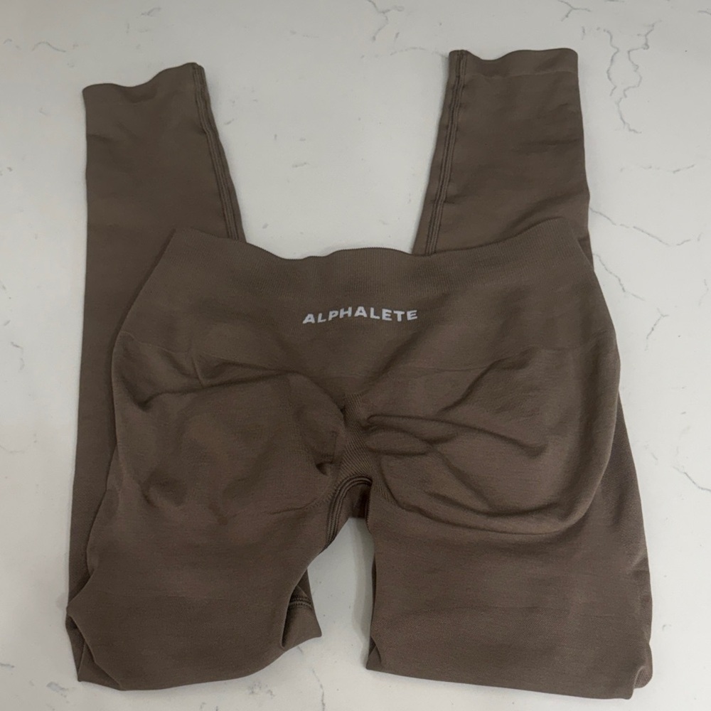 Alphalete Taupe Mid-Rise Pump Leggings